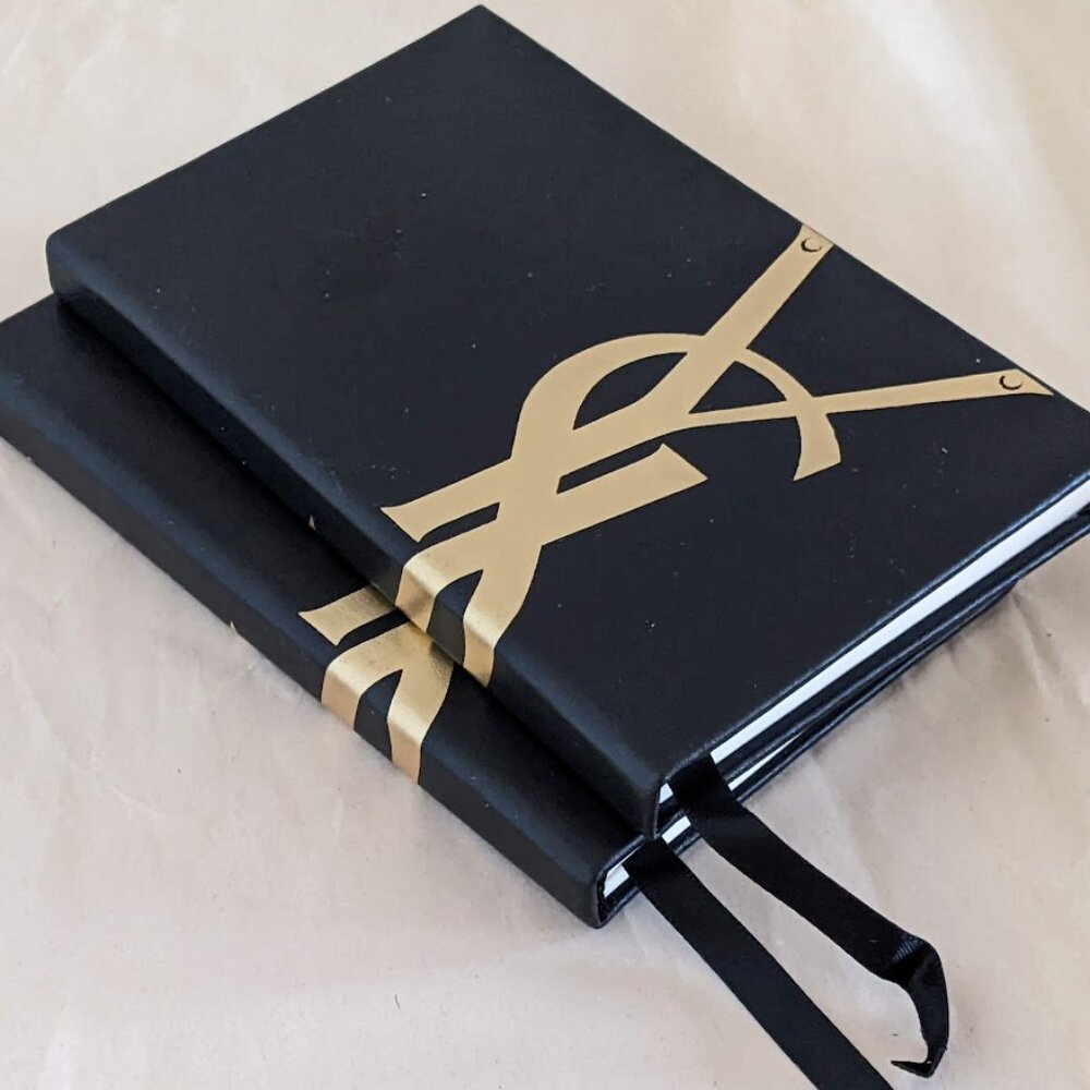 Bundle 2 YSL Travel Purse Journal Notebook Small 5.5' x 3.25"